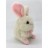 Брелок-мягкая игрушка с подвесом Кролик, белый