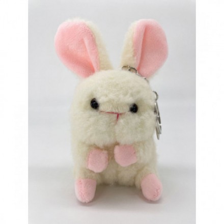 Брелок-мягкая игрушка с подвесом Кролик, белый